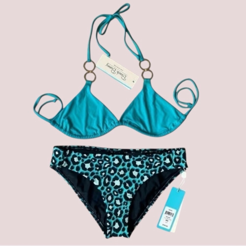 Beach Bunny Bikini Bottoms In Blue Tulip, Large, $69 $105 Size: L Beach Bunny
